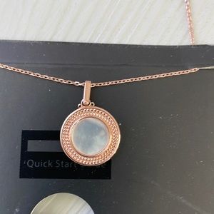 Mother of pearl pendant  Delicate chain. color is rose gold With original box.